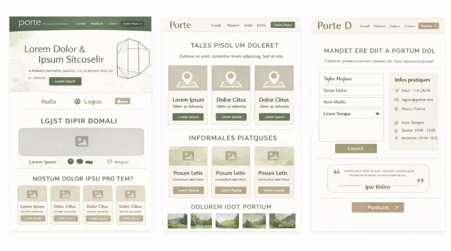 Aperçu de la maquette du site Gîte Porte D