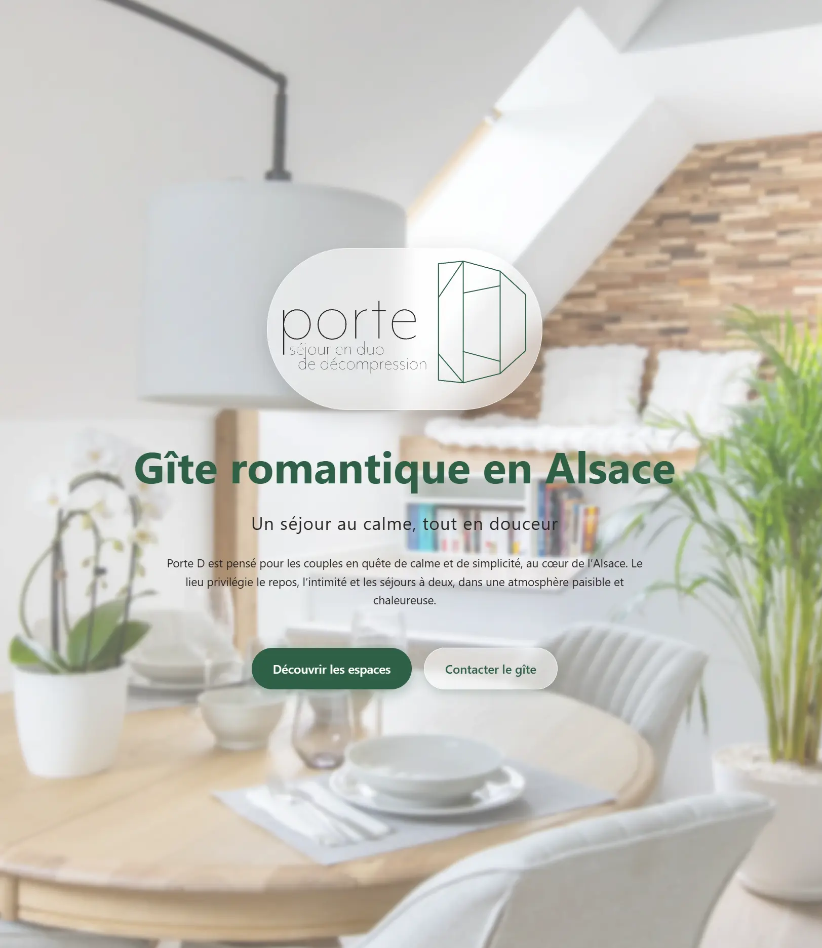 Aperçu du site web du Gîte Porte D