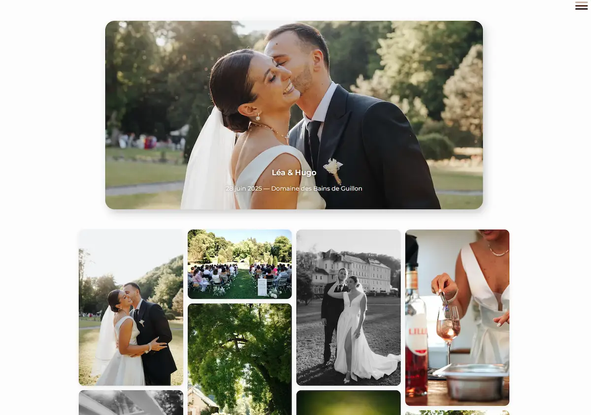 Page mariage Louise Nomad Bar